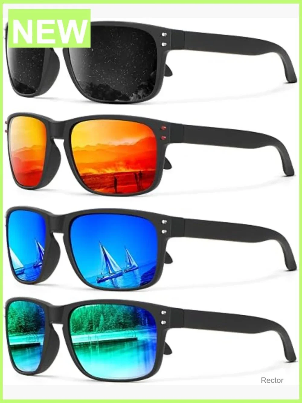 Polarized Sunglasses UV400 Protection Classic Square Frame Gifts